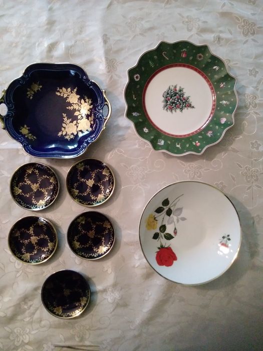 Porcelana Bawaria Echt Karbon Złocone 24 Karat Gold