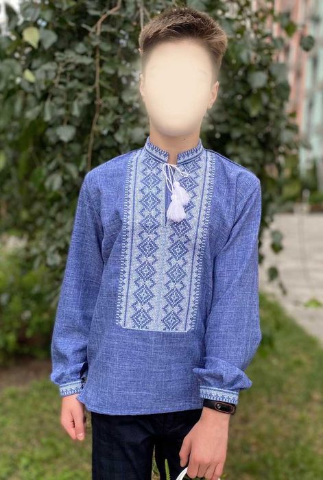 Вишиванка для хлопця 10-13 років з довгим рукавом