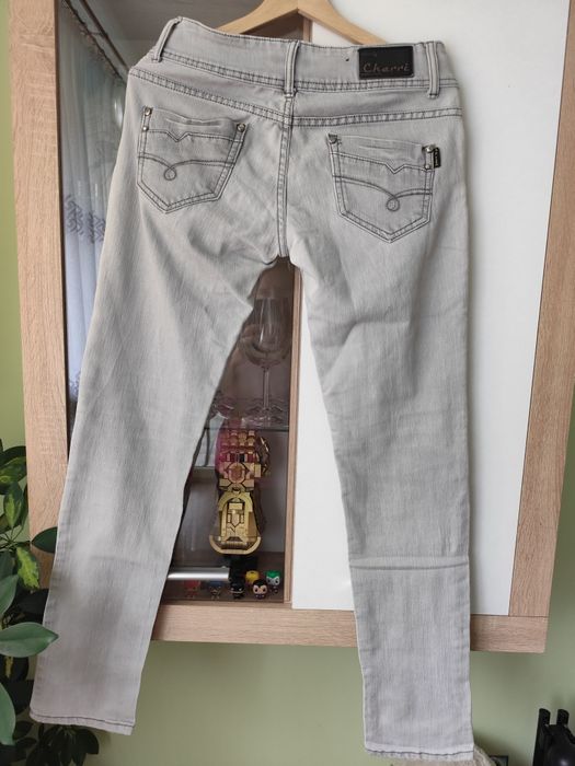 Szare jeansy skinny Cherri Jeans r. L/40