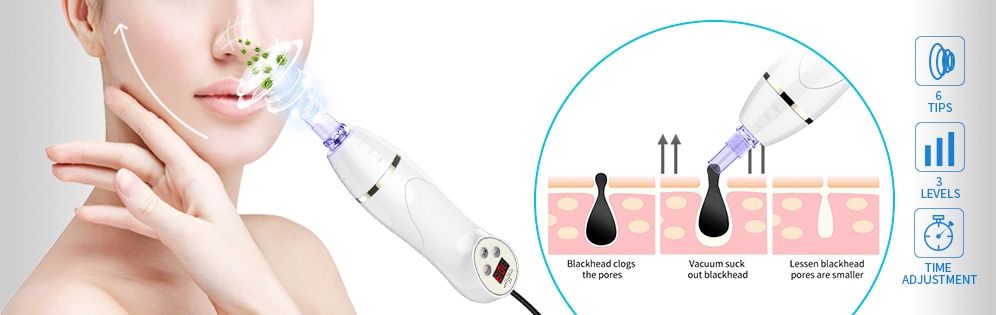 Microdermoabrasão com vácuo Portátil - Limpeza de Poros