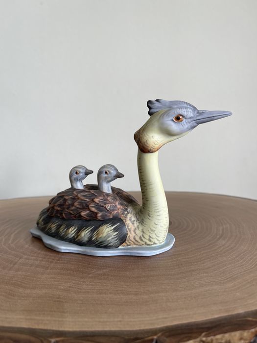 Figura Porcelana Ave Biscuit Mergulhão Lugal