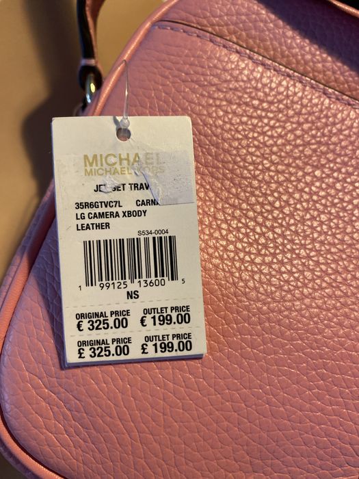 Mala/carteira Michael Kors pele/rosa Estrear, tam medio