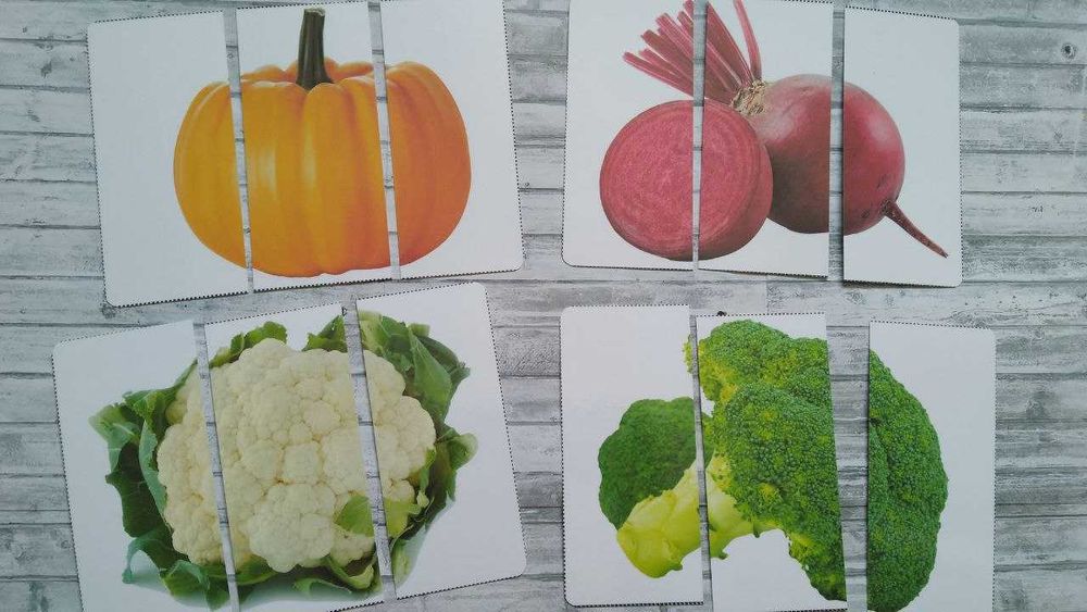 Картки-частинки половинки Знайди пару монтессорі домана