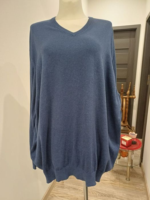 Granatowy męski sweter Casa Moda rozm 6XL/7XL.