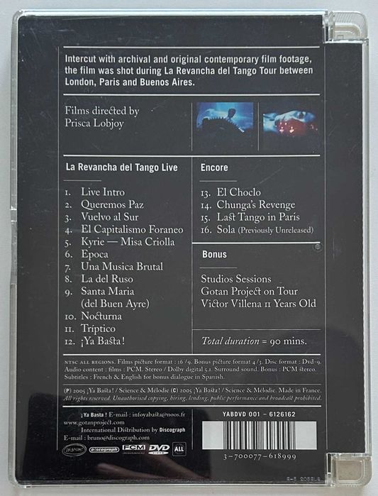 Gotan Project - La revancha del tango live - film / concert - DVD