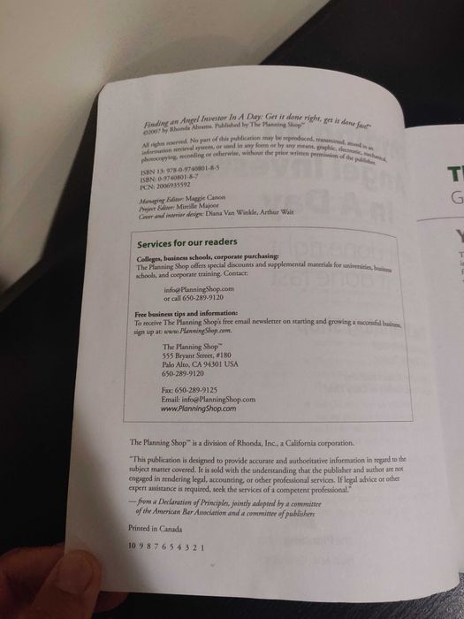 Livro "Finding an Angel Investor"