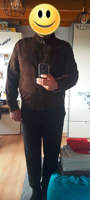 Kurtka męska z koziej skóry welurowana Tchibo ::: Engineering Sign