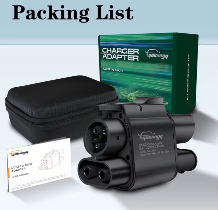 Подарунок Перехідник Cc2 Ccs1 DC + AC  швидка зарядка електромобіля