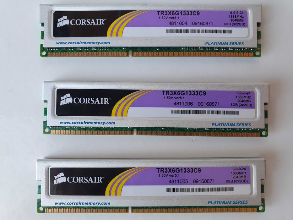 Corsair XMS3 DDR3 6Gb (3*2Gb) 1333MHz PC3-10600 TR3X6G1333C