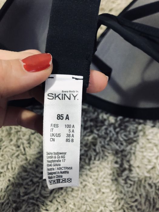 Skiny 85A czarne bikini biustonosz strój kapielowy