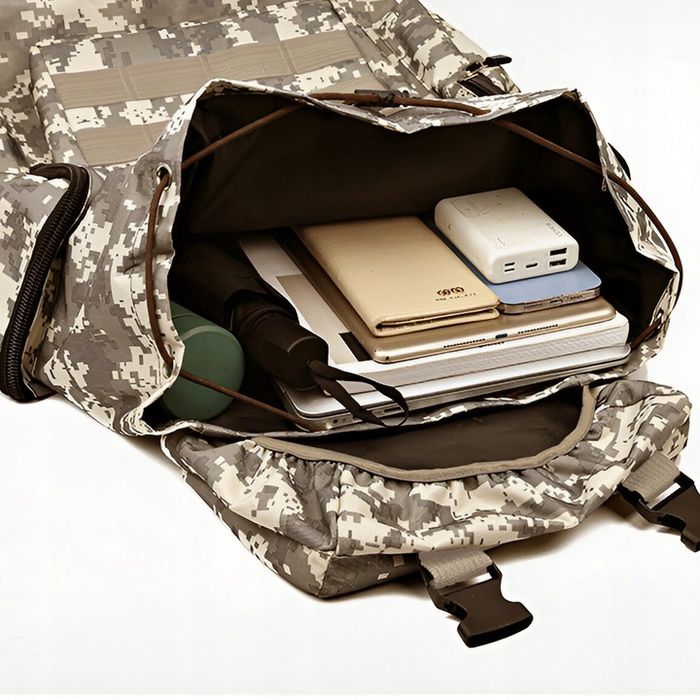 Plecak Militarny Taktyczny 50L Beżowy Surwiwal Duży Na Biwak Moro