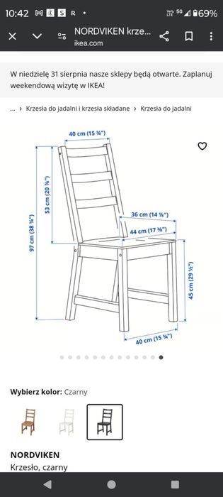 Komplet 6szt krzeseł