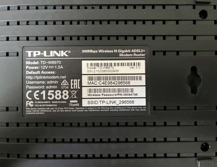 Router TP-Link TD-W8970,
