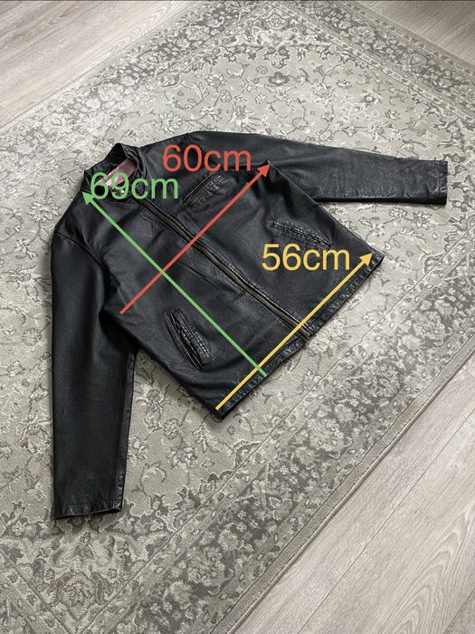 Męska Skórzana Kurtka z Prawdzwej Skóry Brazowa Rozmiar L