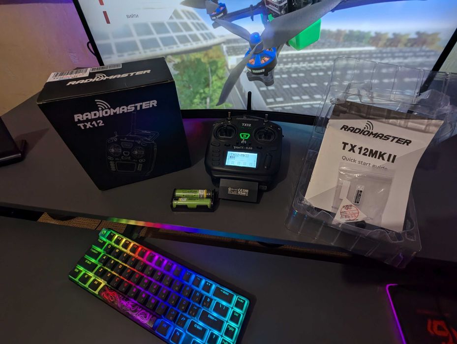 Радіо апаратура RadioMaster TX12 ELRS M2 з аккумулятором