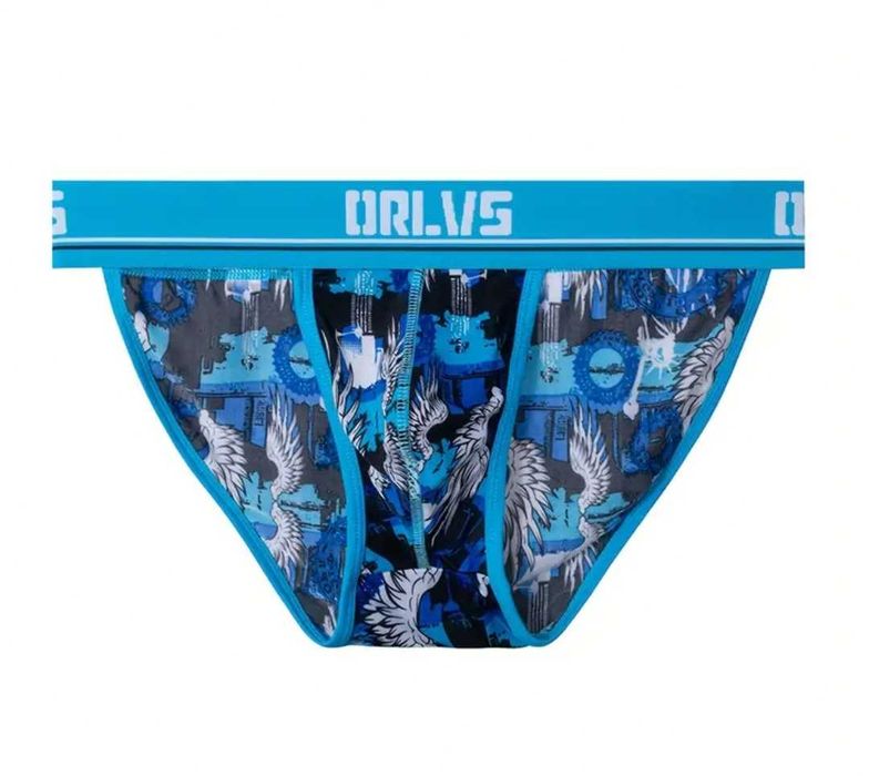 Delikatne slipy męskie ORLVS z modnym wzorem L