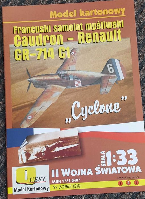 Model kartonowy Quest: Samolot Caudron-Renault CR-714 C1