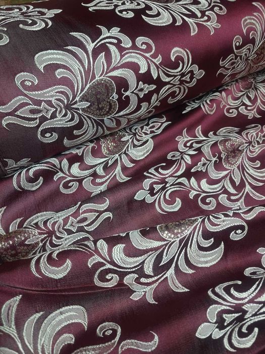 zaslony z metra ORNAMENT bordo/bez/złoto,szer 280 cm piekne,grubsze