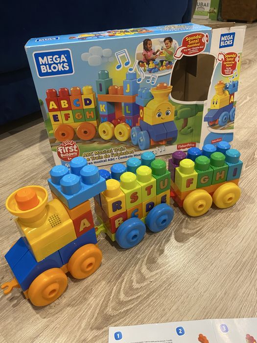 Pociąg,klocki,abecadlo Fisher Price