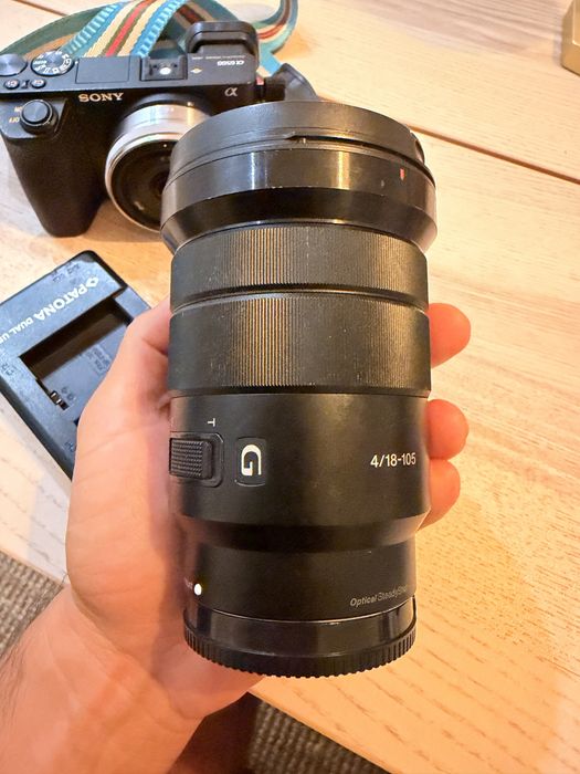 Sony A6500 + 18-105mm G + 50mm F1.8 + 16mm F2.8 + 3 Baterias