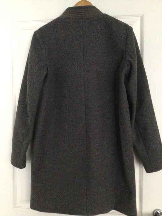 Zara szary płaszcz z wełną M