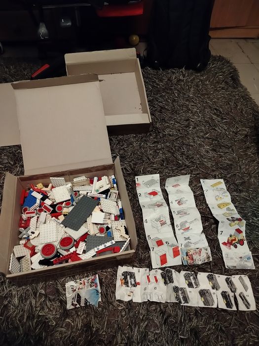 Lego mix z  lat 70  1 kg i instrukcje