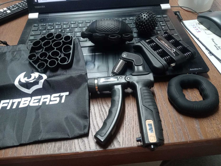 Kit Treino de Mão e Antebraço FitBeast (Grip Strength Pro) - NOVO
