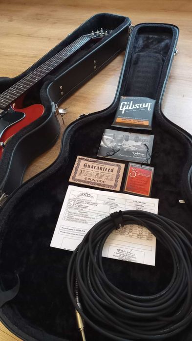 Gitara Epiphone Dot Cherry Red + futerał Ibanez + kabel STAN IDEALNY