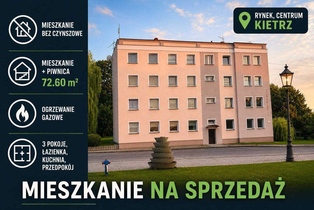 Sprzedam mieszkanie  w Kietrzu