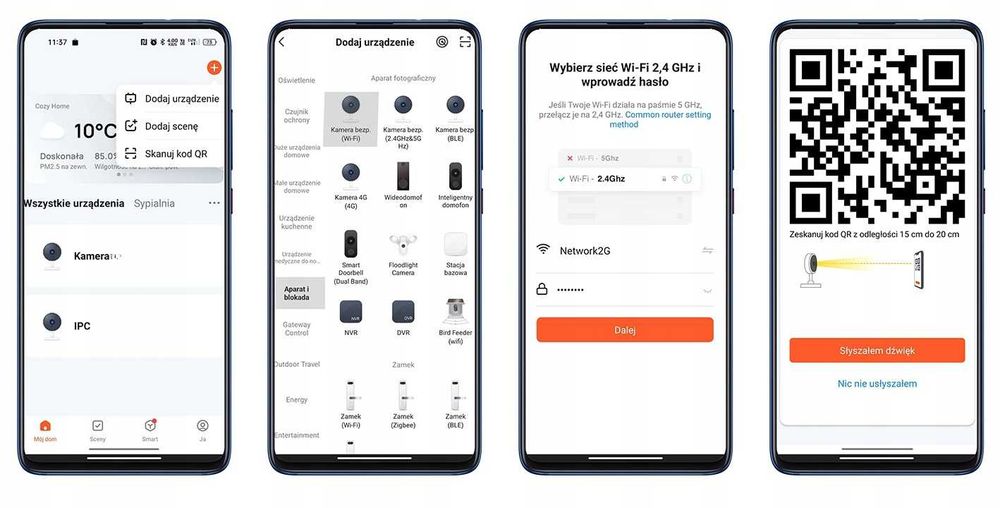 TUYA Kamera obrotowa zewnętrzna WIFI IP 4mpx WQHD audio 4xZOOM zestaw