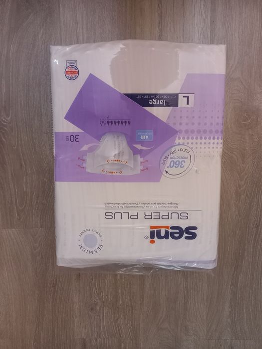 Seni pieluchy dla dorosłych 30szt rozm.L .nowe zapakowane