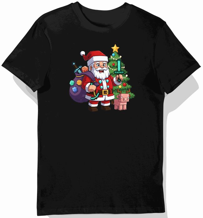 Koszulka dziecięca czarna creeper w minecraft prezent święta 104