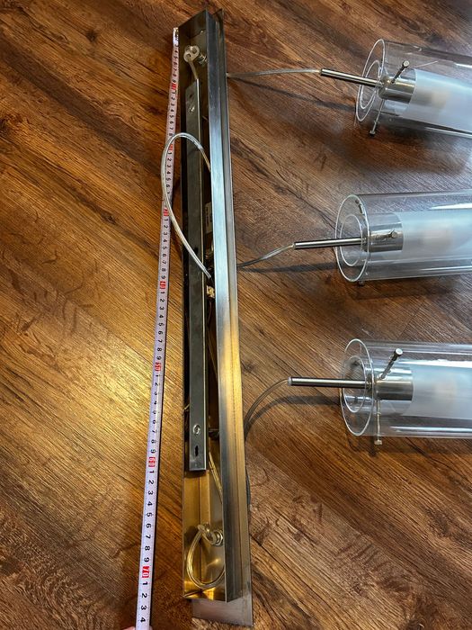 Lampa wisząca szklany klosz lekko uszkodzony