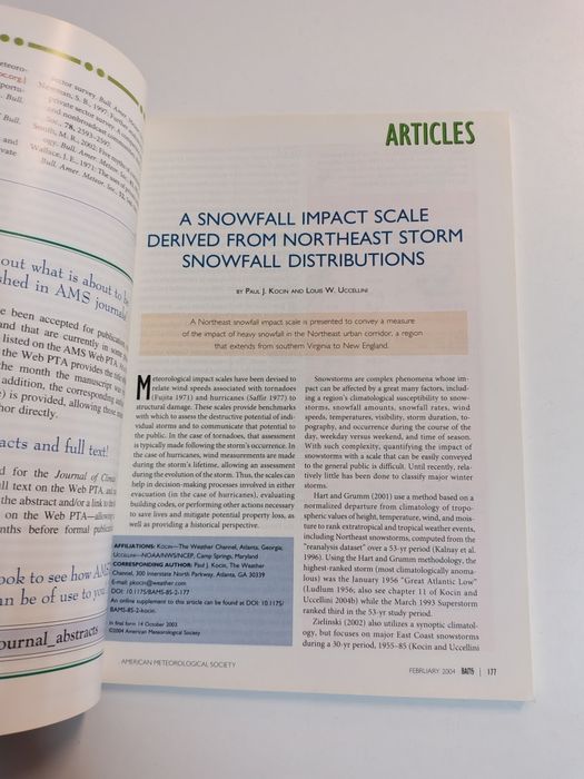 BAMS - Bulletin of The American meteorological society

Volume 85 Num