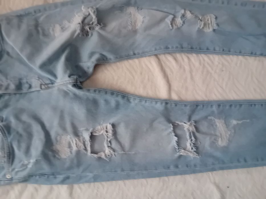 #H&M spodnie jeansowe niebieskie skinny L