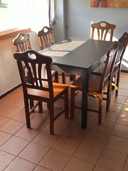 Sala de estar e jantar completa