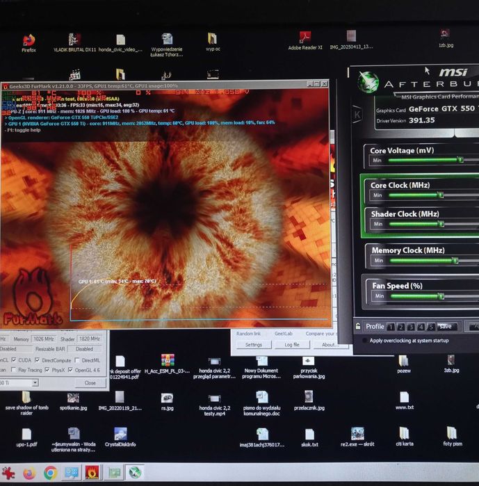 Czesci Asus GTX550TI AMD fx-6300 3,5ghz gpu  12GBRAM  Asus M5A7BL-MLX3
