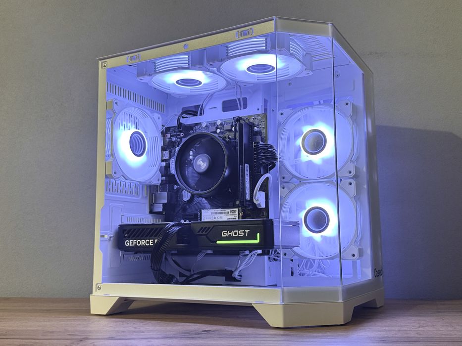 Biały Komputer RTX 5060 Ryzen 5 16GB RAM SSD Gamingowy do Gier FV23%