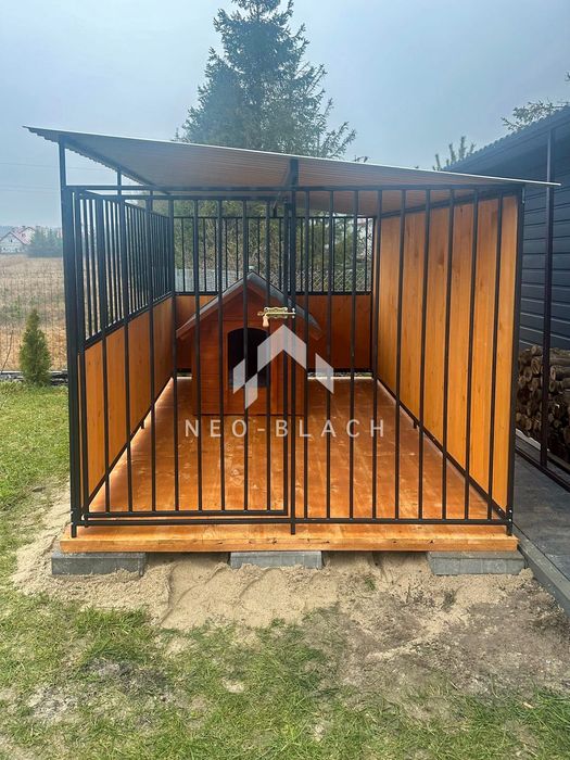 Kojec dla psów 2x3m - Drewniana podłoga DARMOWA DOSTAWA NB179