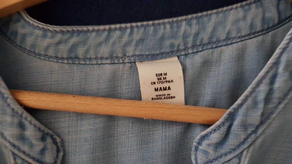 H&M mama lyocel sukienka lekka jeansowa M okazja