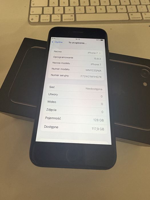 iPhone 7 128gb Jet Black + akcesoria nowe