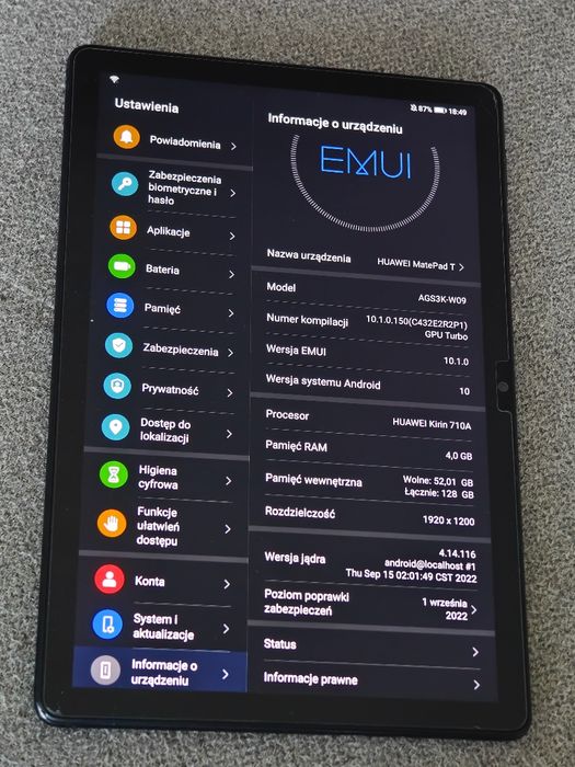 Tablet HUAWEI MatePad T10s 4GB/128GB Wi-Fi | Etui + Ładowarka