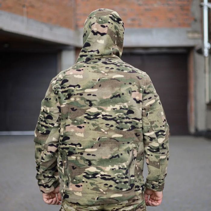 Фліска з капюшоном військова мультикам флисовая флиска флісова кофта с