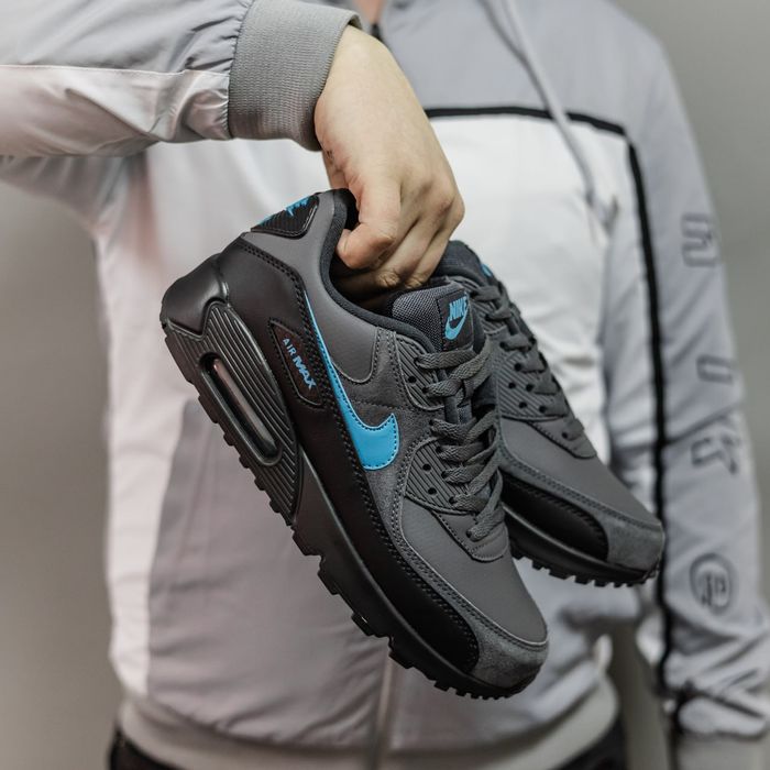 Кросівки Nike Air Max 90 Black/Grey/Blue premium