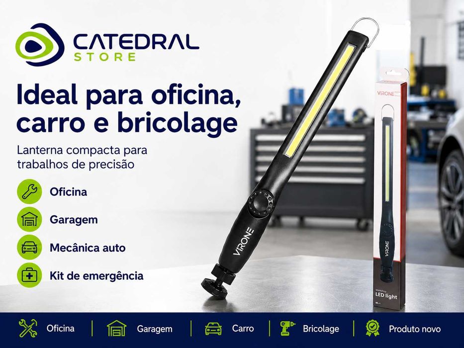 Lanterna de Trabalho LED COB 10W 400lm Recarregável VIRONE