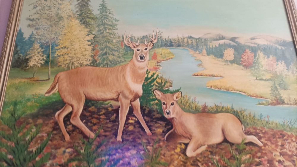 Quadro pintura óleo anos 70