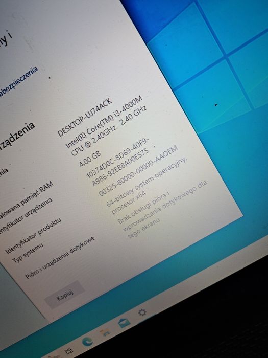 Laptop lenovo uzywka