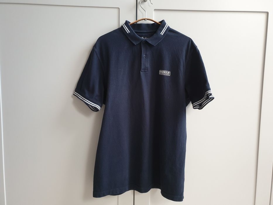 Granatowa koszulka polo t-shirt Barabour M L