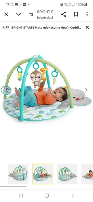 Mata edukacyjna bright starts hug n cuddle activity gym