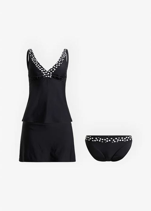 B.P.C tankini 3-elementy top, figi i spódniczka kapielowa ^44